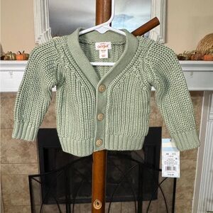 Cat & Jack Sage Green Knit Cardigan for Kids